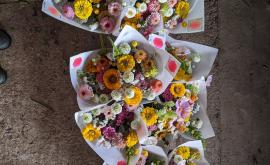 Polychrome ferme florale bouquet - Au rendez-vous des Normands